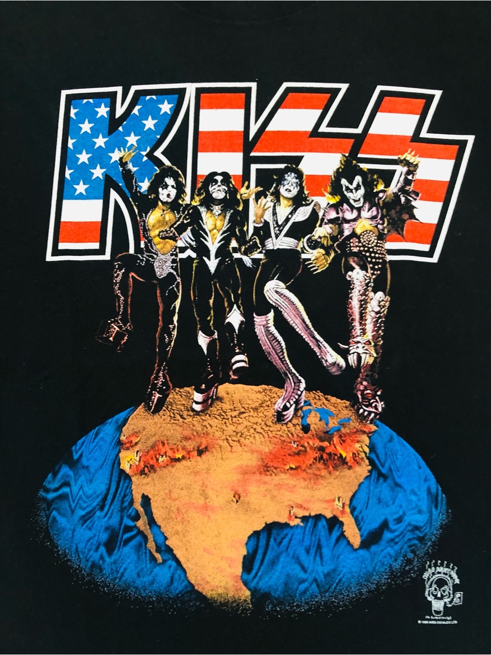 Rare Vintage New Authentic 1996 Kiss Alive Worldwide Tour T-shirt Size XL